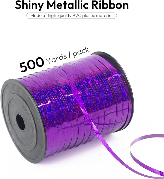 500 Yards Curling Ribbon for Gift Wrapping, 3/16" Balloon String for Christmas - Image 2