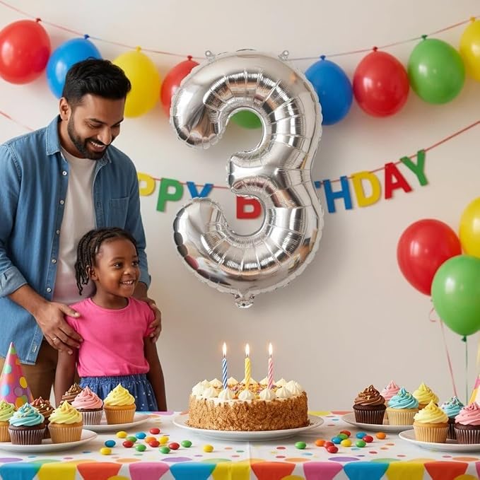 YPSelected 32 Inch Large Foil Helium Number Balloon Birthday Wedding Party 0-9 - Image 2