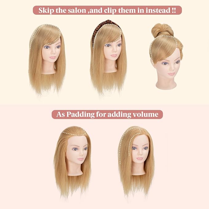 SARLA Jet Black Clip in Side Bangs Straight Synthetic Hair Extension One Piece for Women