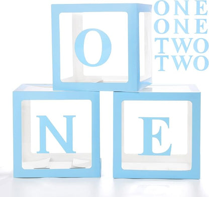 Voircoloria First Birthday Decorations One Balloon Boxes by Voircoloria