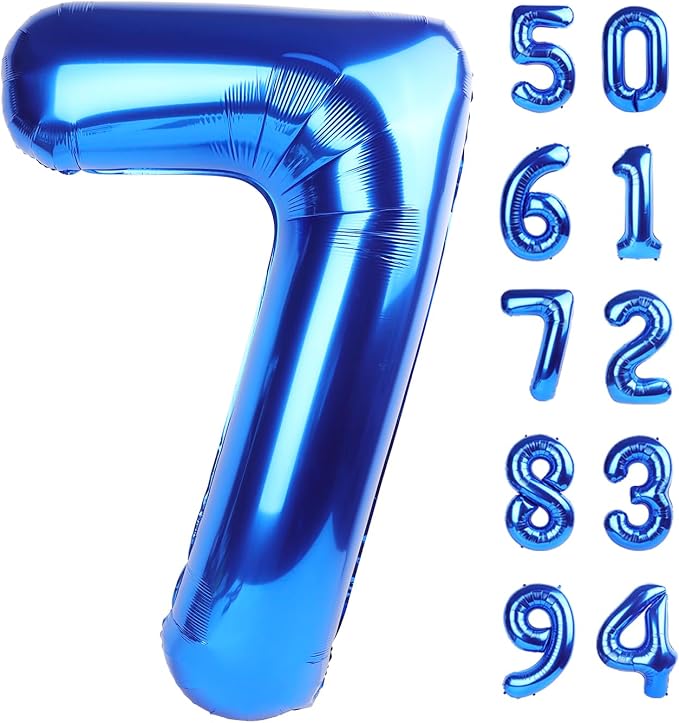 Navy Blue 7 Balloon by IWERP