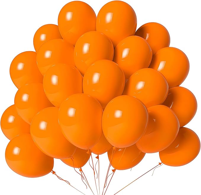 Orange Balloons 100 Pack 12 inch Extra Thick Latex Party Balloons | Balloons by LYNSP