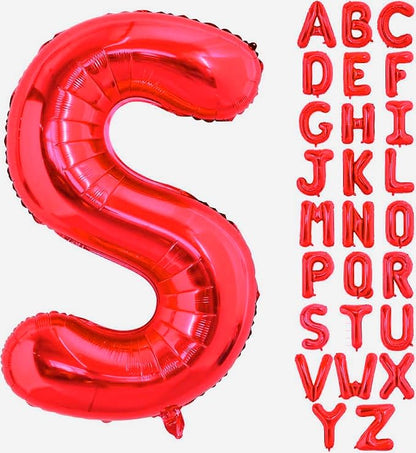 Red Letter S Balloons, S Balloon 40 Inch S Balloons Letter by BBPOOL