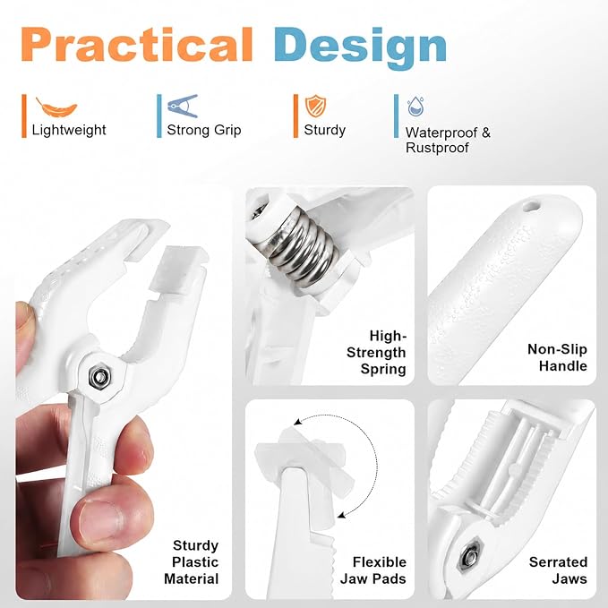 10 Pcs Spring Clamps, PureGuard 4.5 Inch Plastic Balloon Arch Clips Clamps - Image 5