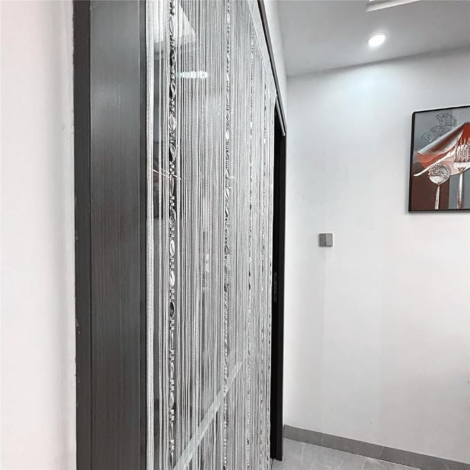 ave split 100cmX200cm Decorative Door String Curtain Beads Wall Panel Fringe - Image 3