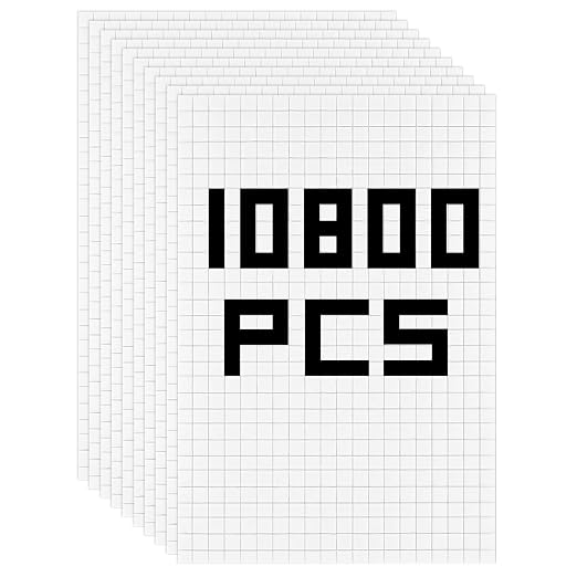 10800Pcs Double-Sided Adhesive Pads, 18 Sheets Foam Dots Adhesive Foam Square by Motroce