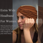 Wide Headbands For Women Extra Large Headband Twisted Knot Head Bands For Women's Hair Band Scarf Turban Accessories 6 Pack