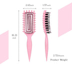 Curl Defining Brush for Curly Hair, Flexi Vented Brush for Faster Drying Hair, Detangling and Shaping to Reduce Pulling (Pink)