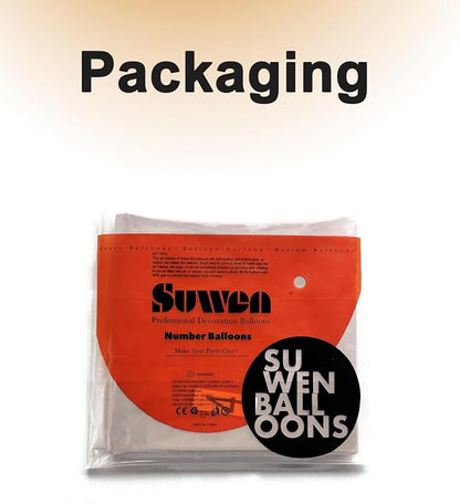 SUWEN 40 Inch Cream White Large 5 Balloon Numbers Big Foil Helium 0-9 | Jumbo - Image 6
