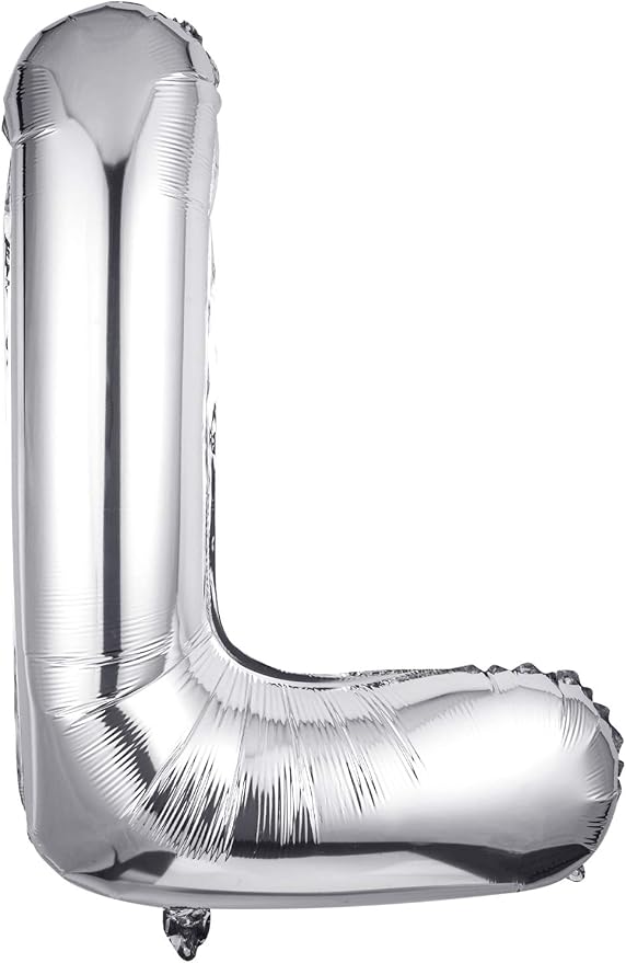 Single Aluminum Hanging Foil Film Silver Letter Balloons L 40 Inch | by FFNIU