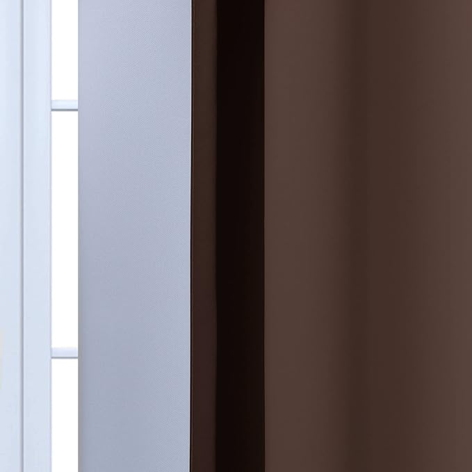 Yakamok Ombre Curtains Brown and Greyish White - Image 7