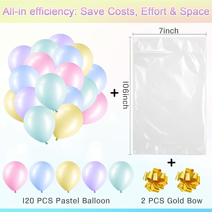 Gejoy 120 Pcs 12'' Pastel Party Balloons - Image 5
