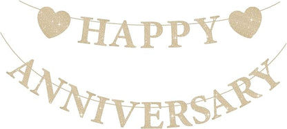 Pre-Strung Wedding Anniversary Decorations Romantic, Couples Shower Decorations by SerpizePaty