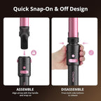 5 in 1 Automatic Rotating Curling Iron Set, CrazyMar Curling Wand Set - 5 Barrels (3/4,1,1/4 Inch) Dual Voltage Curling Wand for Professional Hair Styling, Travel, Ceramic Coating, Women Gifts