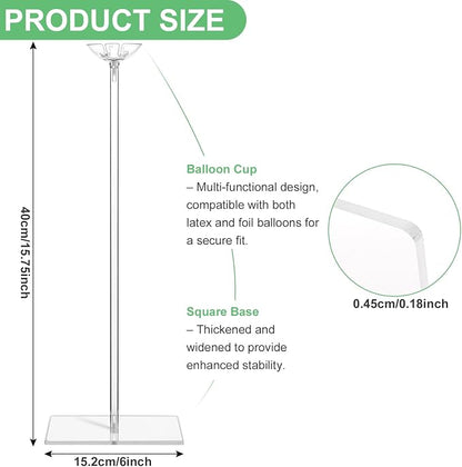10 Pack Clear Acrylic Balloon Stands - Image 2