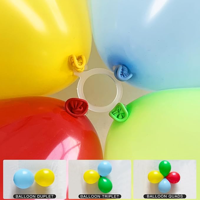 YALLOVE 150-Pack White Balloon Arch Quad Connector Clips | DIY Flower Shape - Image 5