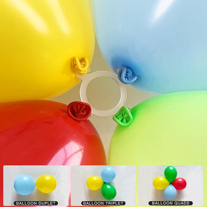 YALLOVE 150-Pack White Balloon Arch Quad Connector Clips | DIY Flower Shape - Image 5