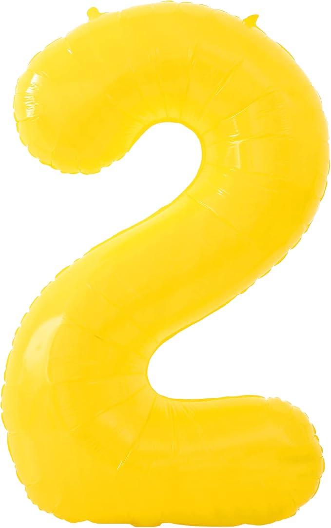 KatchOn Yellow Number 2 Balloon 40 Inch 2nd Birthday Decorations by KatchOn