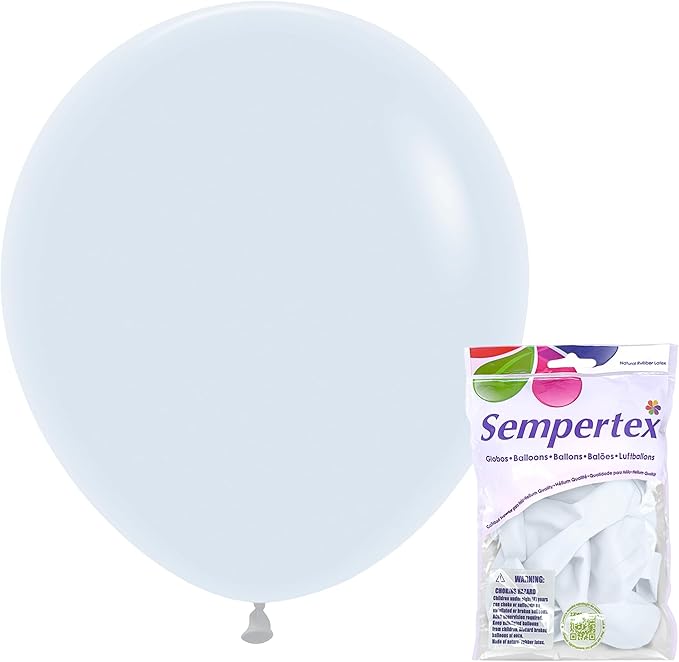 Sempertex Fashion White Balloons, 18 Inch, Graduation, Baby Shower, Anniversary by Sempertex