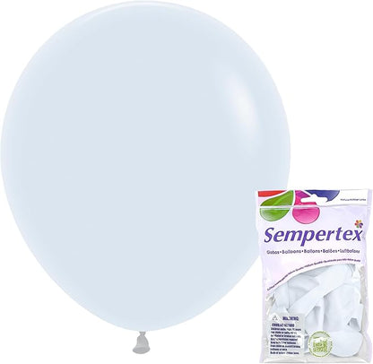 Sempertex Fashion White Balloons, 18 Inch, Graduation, Baby Shower, Anniversary by Sempertex
