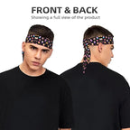 Boys Girls Space Galaxy Ice Cream Cake Black Sports Sweat Bands Boho Style Beauty Skinny Hair Band Headdress for Sports Fitness Shower