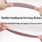 3 Pack Headbands Designed for Eyewear,Flex No Pressure Hairbands for Women Comfortable Plastic Headbands with Teeth Matte-Black,Khaki,Coffee