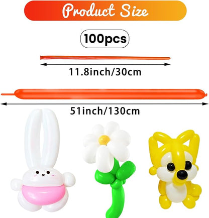100Pcs Color 260 Balloons, Long Balloon - Image 2