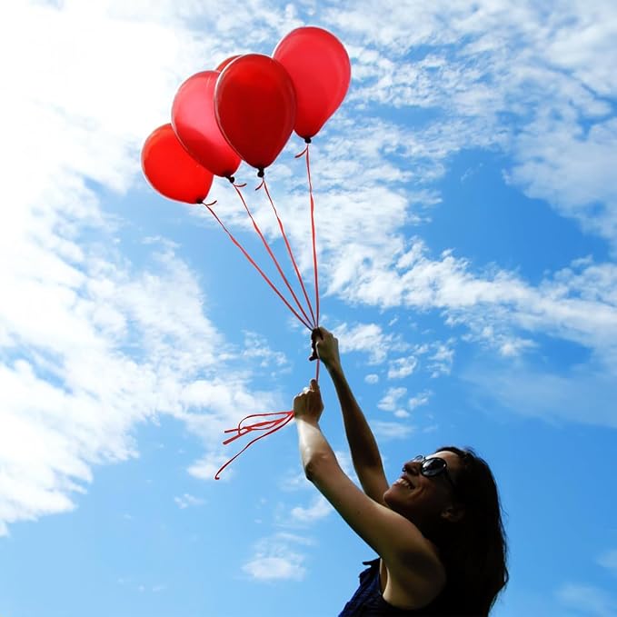 EMART Red Balloons 12 Inch 100pcs, Latex Balloons - Image 4