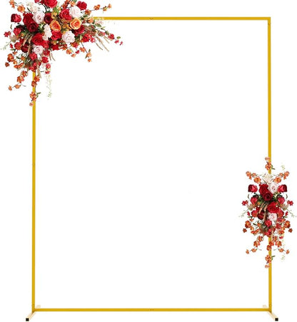 Asee'm 6.6FTx5.2FT Gold Wedding Arch Backdrop Stand Square Metal | Rectangular by Aseem