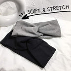 Huachi Turban Headbands for Women Trendy, Wide Women Head Bands, Fall Fashion Must Haves Thick Boho Stretchy Hair Bands Non Slip for Girls Yoga Workout Fashion Hair Accessories, Solid Color