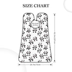 Beard Grooming Cape, Waterproof Hair Catcher for Shaving Trimming, Non-Stick Bib Apron Gifts for Dad Men, Cute Cartoon Pandas Shave Bib