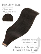 WENNALIFE Fuller Tape in Hair Extensions Human Hair, 20 inch 20pcs 80g Dark Brown Remy Hair Straight Tape in Extensions Thicker Skin Weft Tape Ins Extensiones De Cabello Humano