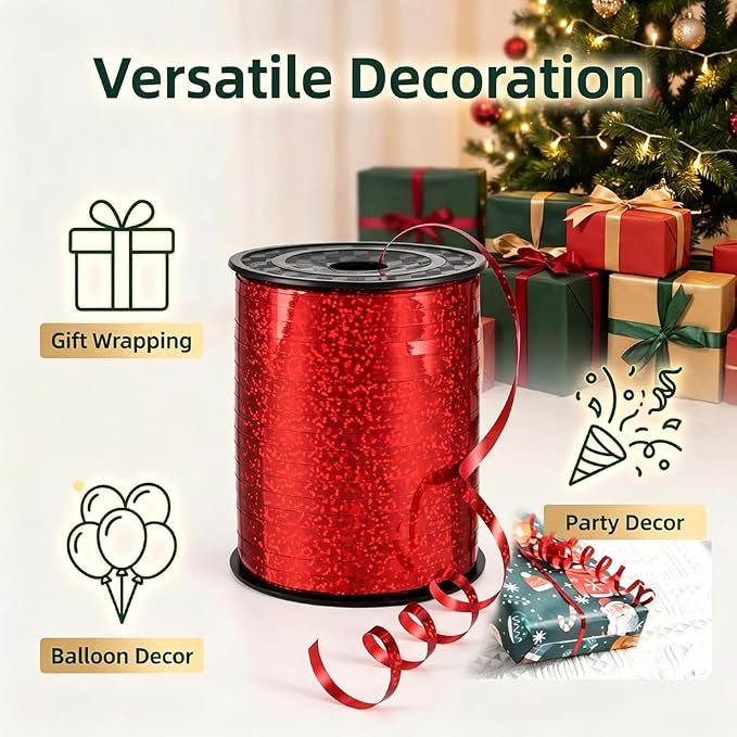 Red Ribbon, 500 Yard Curling Ribbon - Image 8