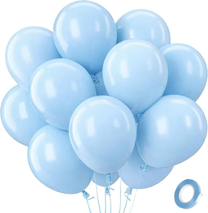 Patimate Light Blue Balloons 100pcs 12 Inch Pastel Blue Latex Balloons | by PatimateDirect
