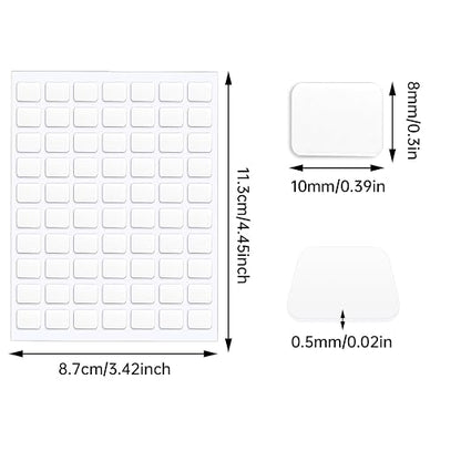 JANYUN 280Pcs Double Sided Sticky Dots, 8 x 10mm Square Putty Adhesive Tape | - Image 2
