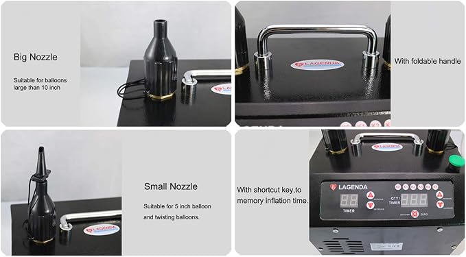 Lagenda B322 V5.0 Electric Balloon Pump Dual Nozzle Digital Electric Air - Image 6