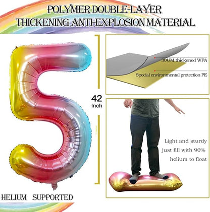 Number 50 Balloons for 50th Birthday Party Decorations, 42 Inch Jumbo Foil - Image 2