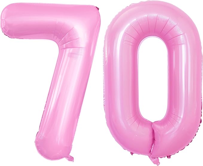 Number 70 Balloons for 70th Birthday Party Decorations, 42 Inch Jumbo Foil by GOER