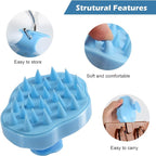 URTHEONE Hair Scalp Massager Shampoo Brush,Soft Silicone Hair Brush for Wet Dry Oily Curly Straight Thick Thin Rough Long Short Natural Men Women Kids Pets Hair Care Tools(Sky Blue)
