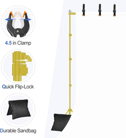 EMART Backdrop Stand 10x10ft Photo Studio Adjustable Background Stand Support - Image 5