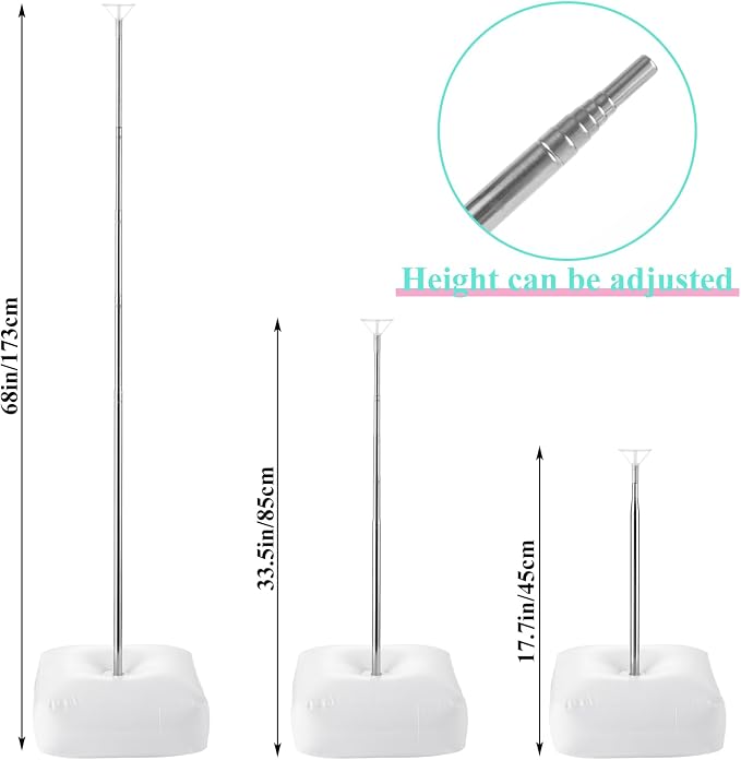 4Pcs Balloon Column Stand, 6.8 Feet Adjustable Balloon Stand, Balloon Holders - Image 2