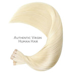 WENNALIFE Tape in Hair Extensions Human Hair, 40pcs 100g 14 inch Platinum Blonde Hair Extensions Real Human Hair Straight Tape in Extensions Invisible Human Hair Extensions