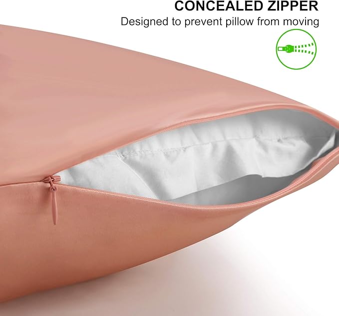ALASKA BEAR Natural Silk Pillowcase, King (1pc, Dusty Pink)