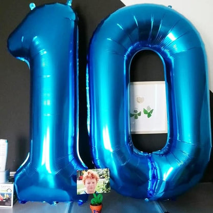 40 inch Blue Number Balloon Giant Foil Helium Balloons Blue Number 1 Balloon - Image 4