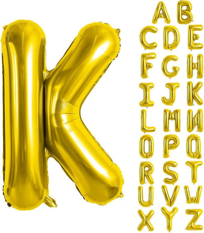 Gold Letter Balloons 40 Inch Large Letter K Balloon Aluminum | Foil Mylar Big by YUNSHANGMO