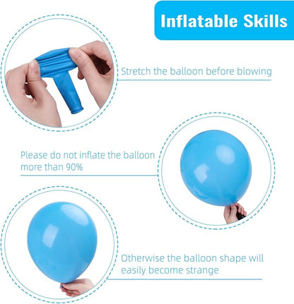 RUBFAC Light Blue Balloons 129pcs Different Sizes 18 12 10 5 Inch - Image 3