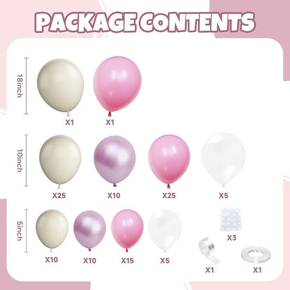 Pink and White Balloon Arch Kit, Boho Balloon Garland - Image 2
