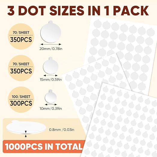 1000 Pcs Double Sided Sticky Dot - Image 2