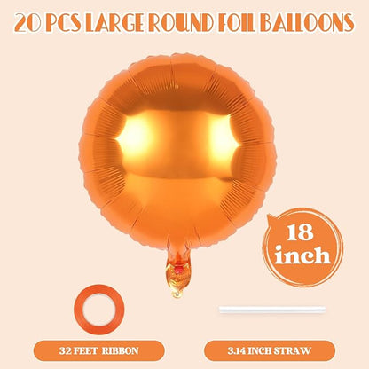 20 Pcs Round Shaped Balloons, 18 Inch Round Foil Balloon, Giant Round Mylar - Image 2