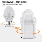 Artist hand Professional Hydraulic Tattoo Bed Swivel aesthetician Chair Adjustable Beauty Esthetician Spa Table for Eyelash Facial Bed Extensions Salon Equipment (White)